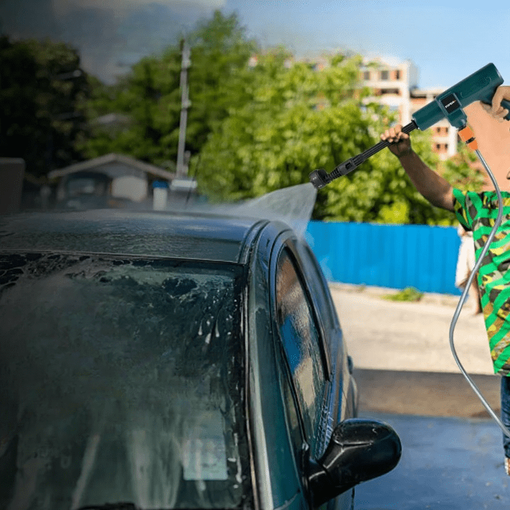 Jardioui Pistolet de Lavage de Voiture Sans Fil Ultra-pratique (+ Batterie Offerte )